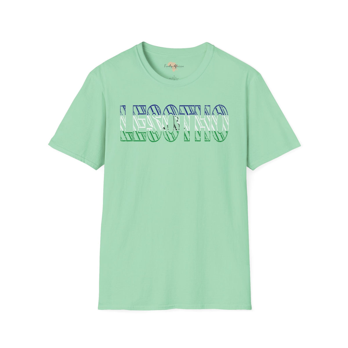 Lesotho text unisex softstyle tee Funky African