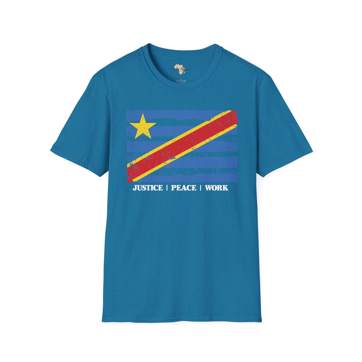 DR Congo strip unisex softstyle tee Funky African
