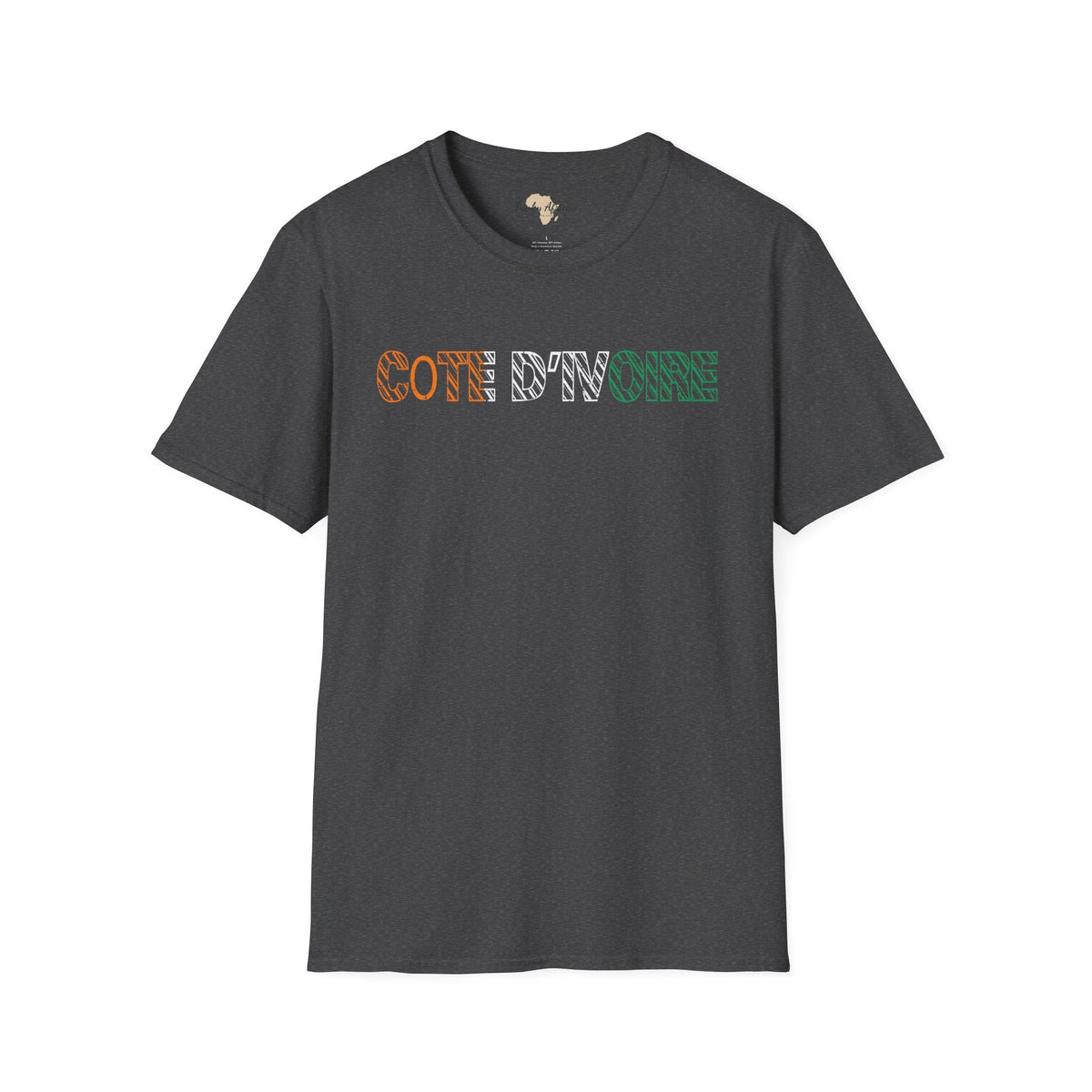 Côte d'Ivoire text unisex softstyle tee Funky African