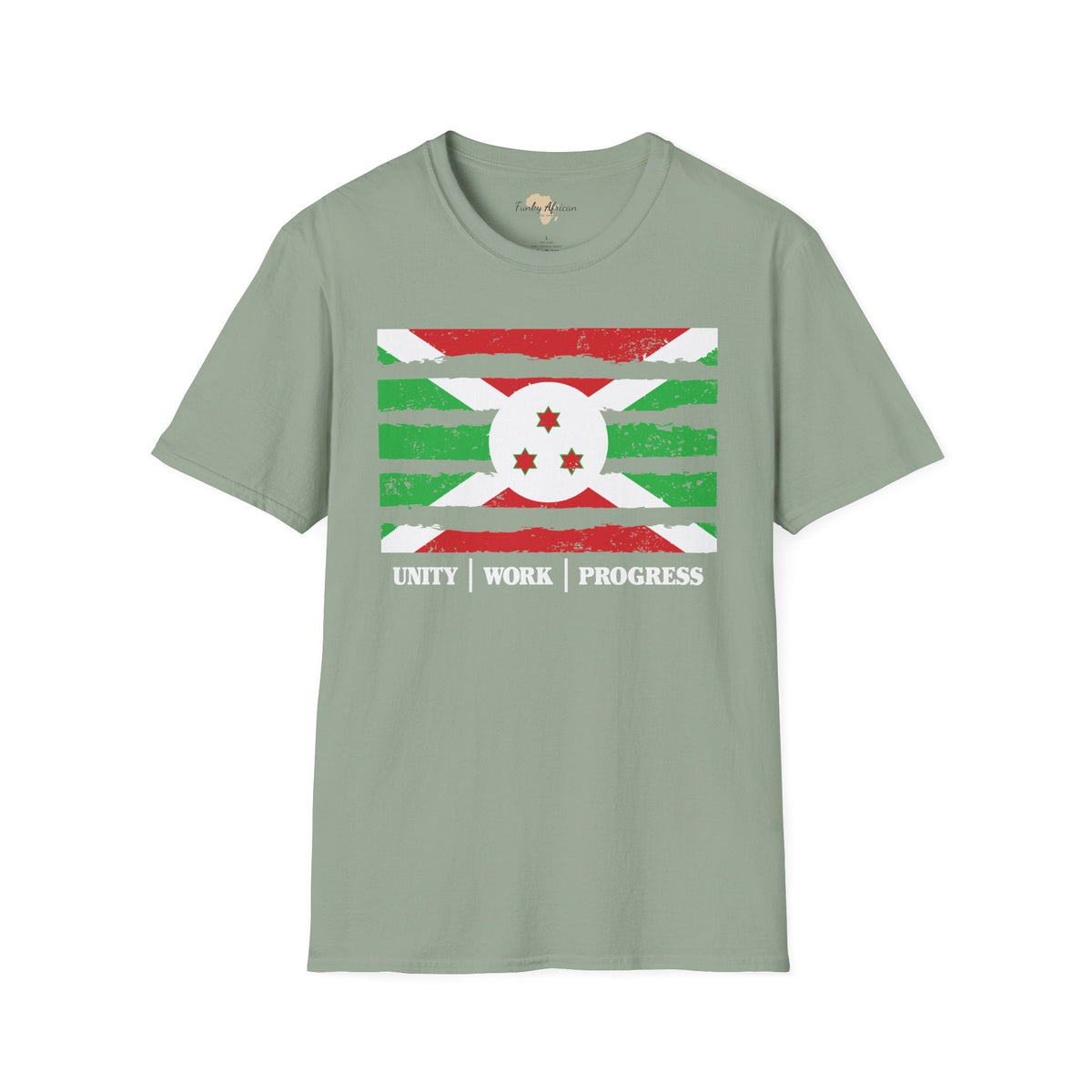 Burundi strip unisex softstyle tee Funky African