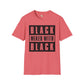 Black mixed with black unisex softstyle tee