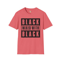 Black mixed with black unisex softstyle tee