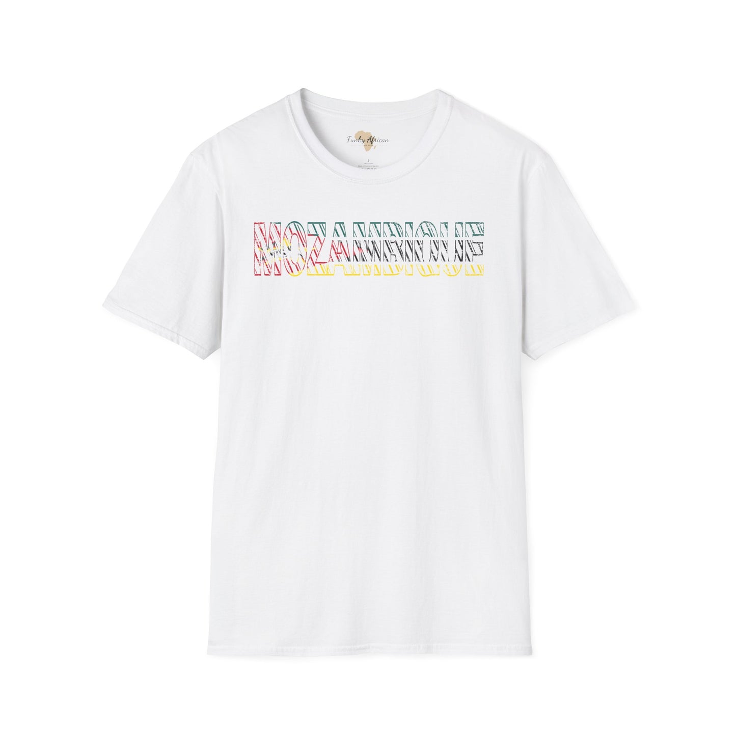 Mozambique text unisex softstyle tee