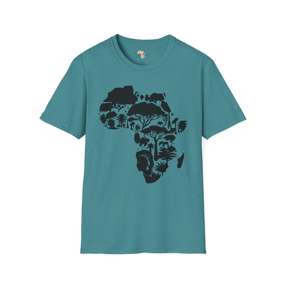 African map unisex softstyle tee Funky African
