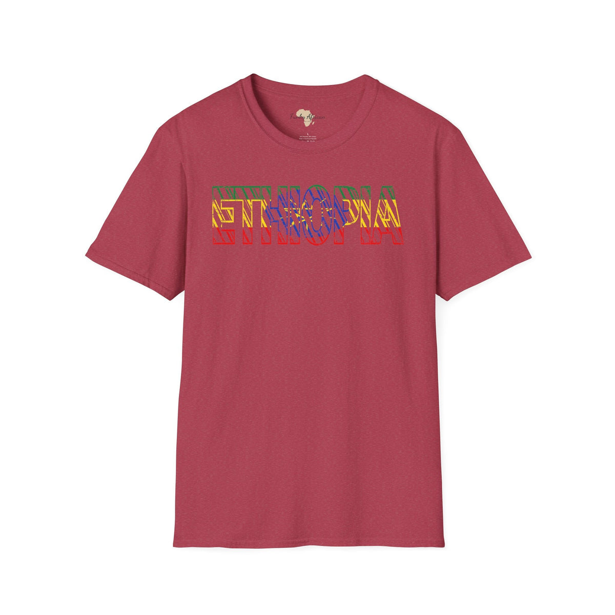 Ethiopia text unisex softstyle tee Funky African