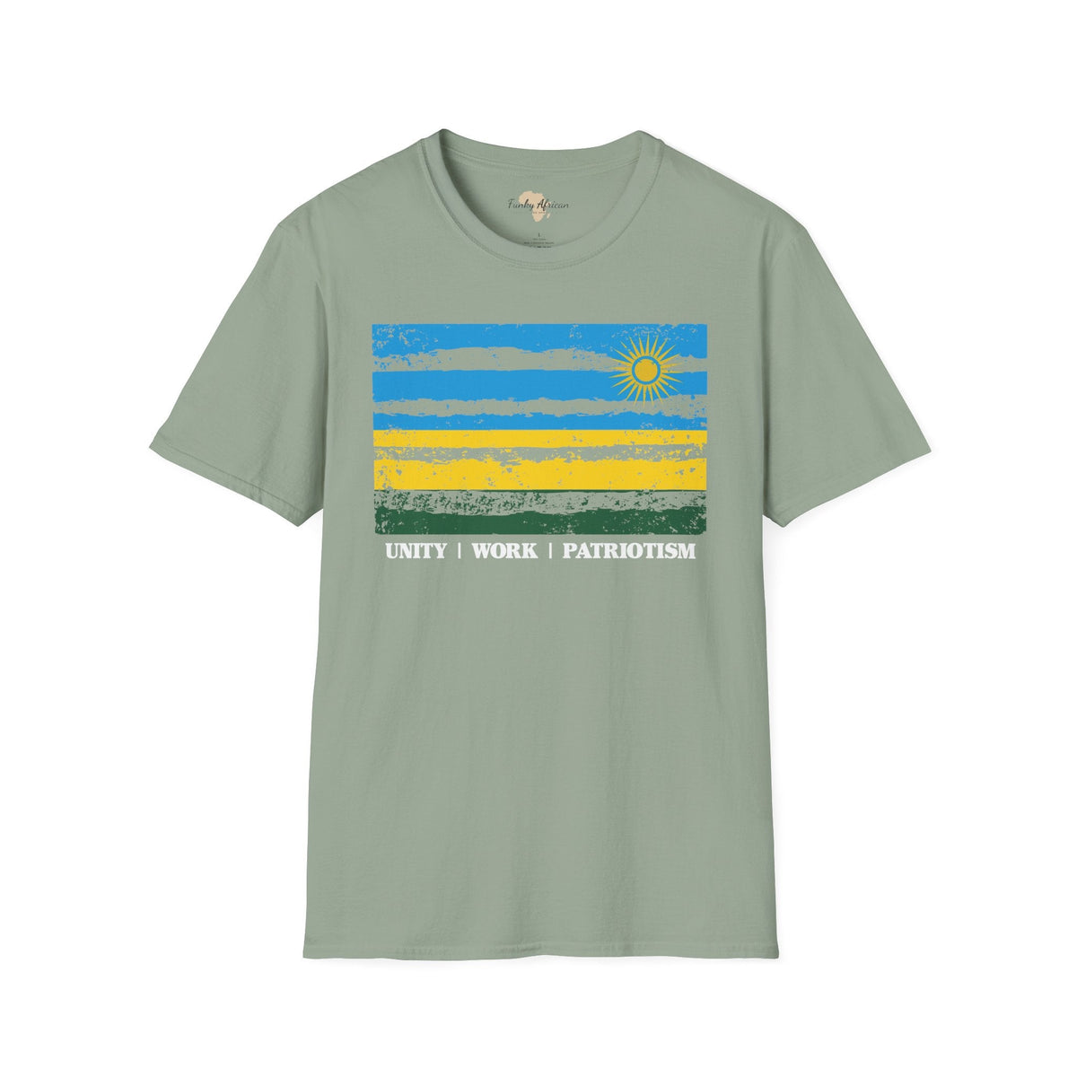 Rwanda strip unisex softstyle tee Funky African