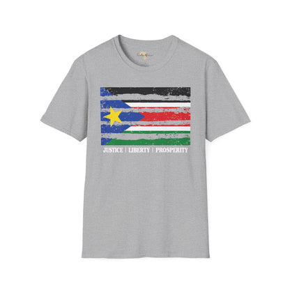 South Sudan strip unisex softstyle tee