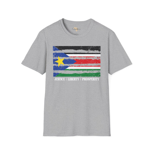 South Sudan strip unisex softstyle tee