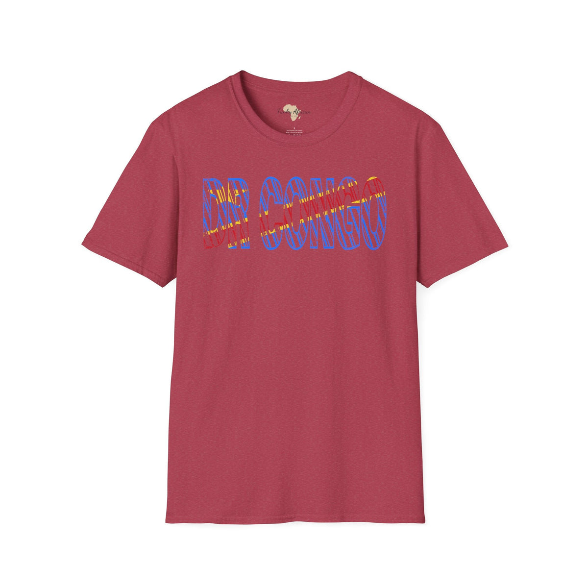 DR Congo text unisex softstyle tee Funky African
