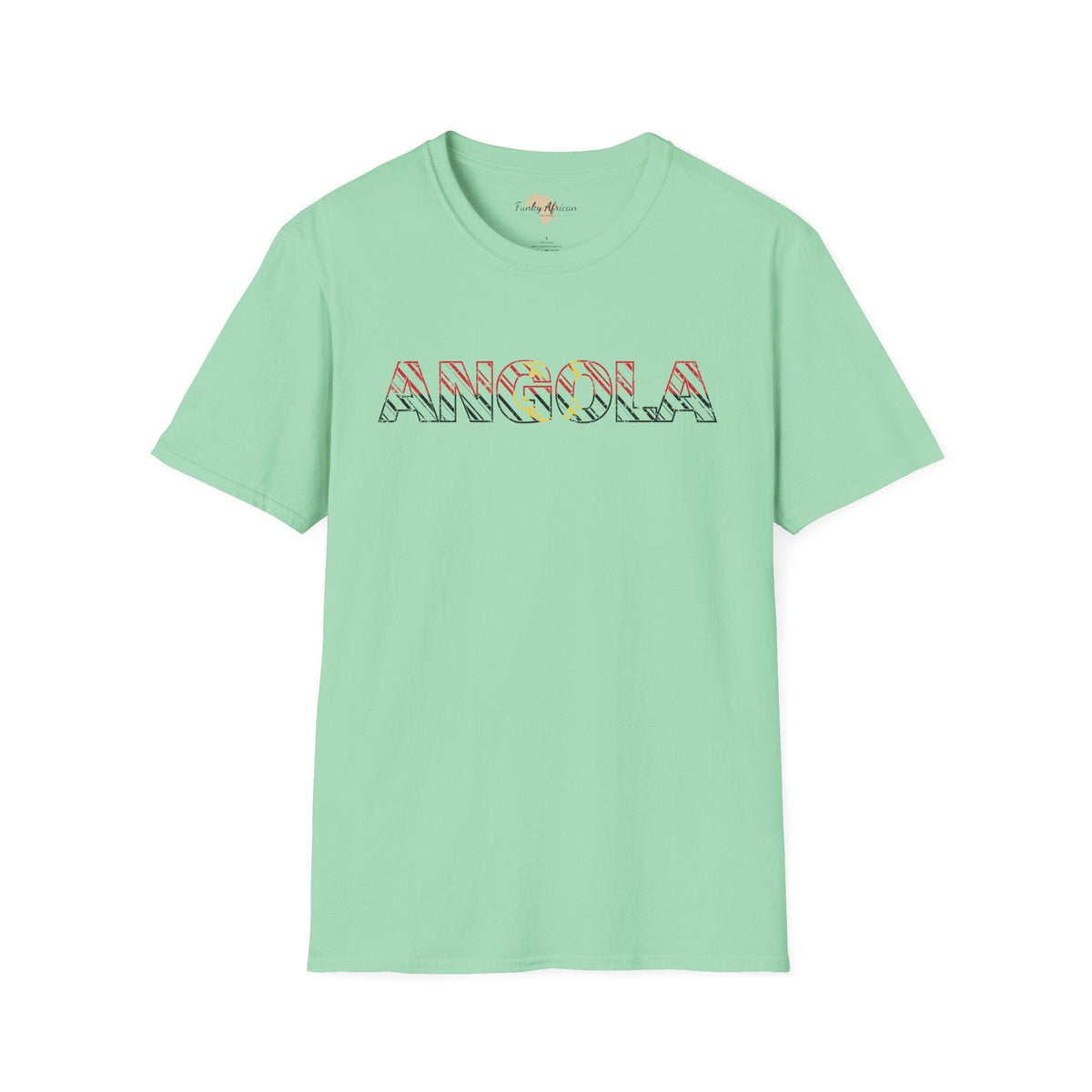 Angola text unisex softstyle tee Funky African