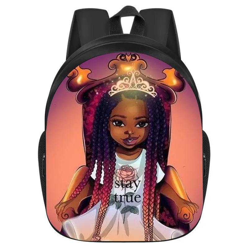 African girl school backpack Funky African