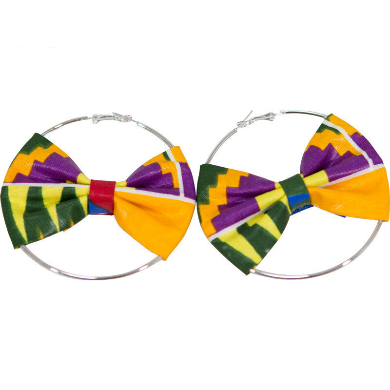 2-piece set of African headscarves and earrings Funky African