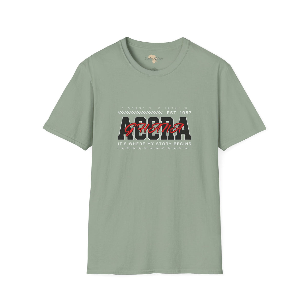 Accra Ghana unisex softstyle tee Funky African