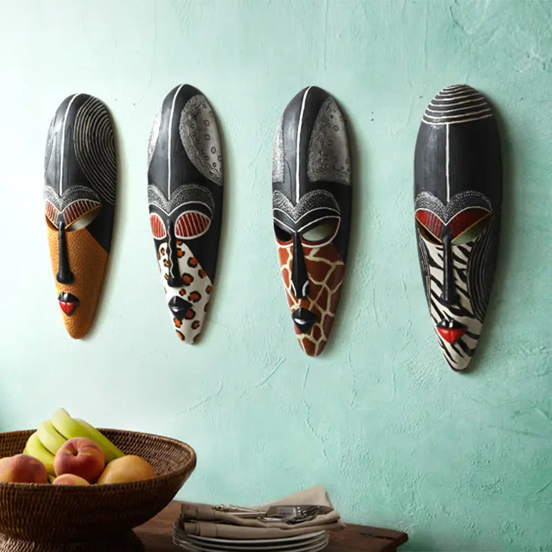 African resin wall decoration Funky African
