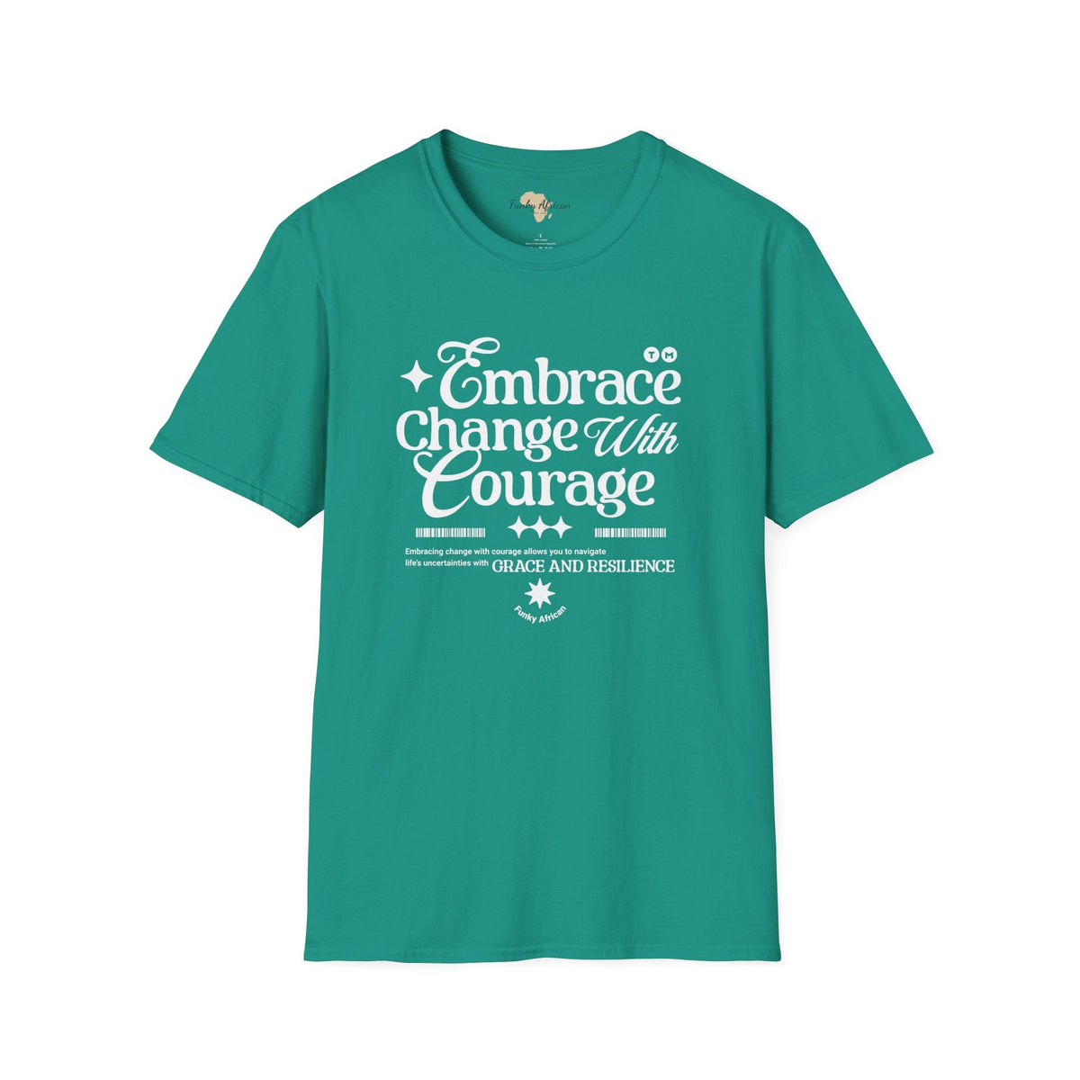 Embrace change unisex softstyle tee Funky African