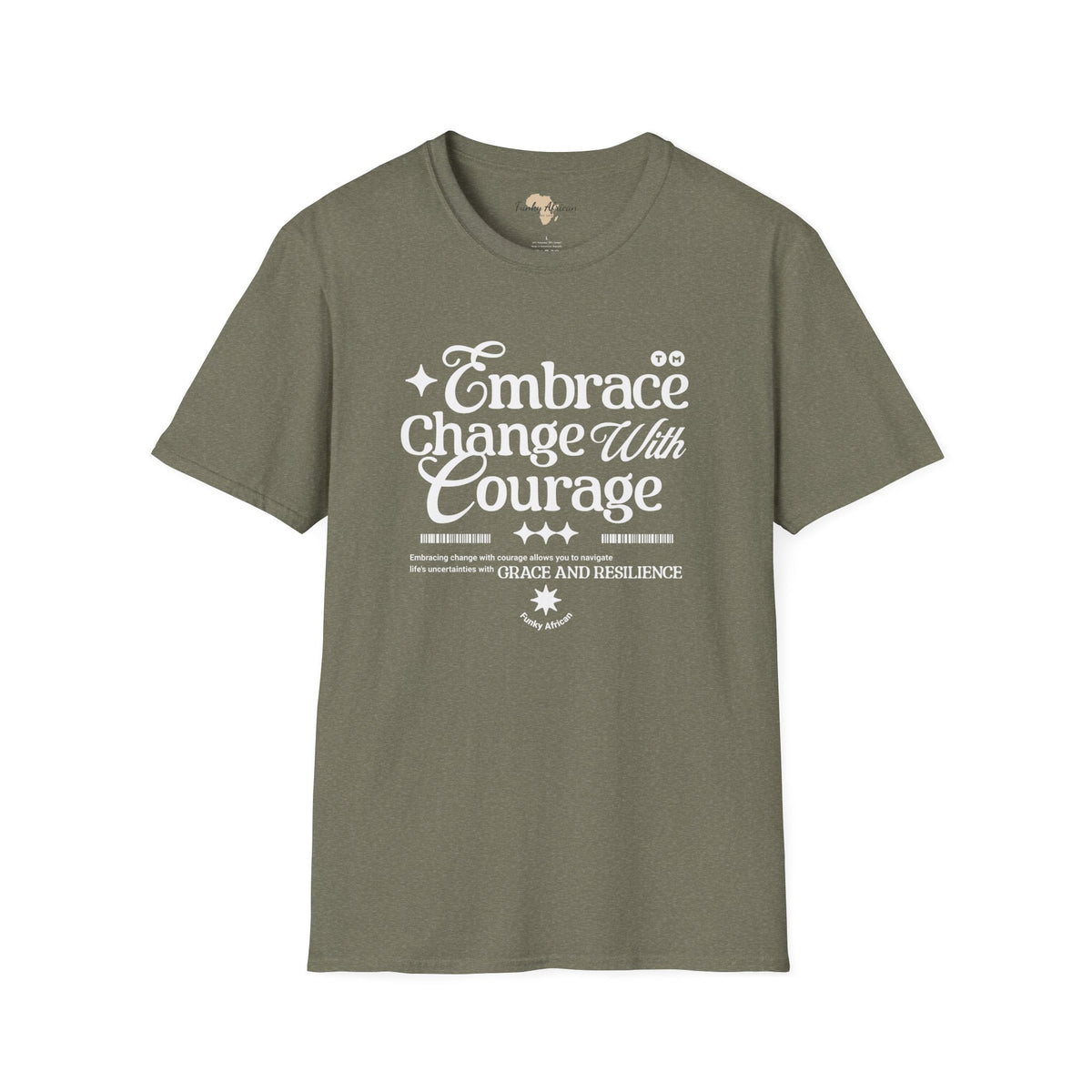 Embrace change unisex softstyle tee Funky African