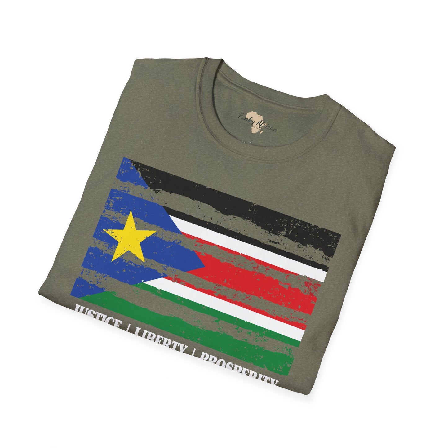 South Sudan strip unisex softstyle tee