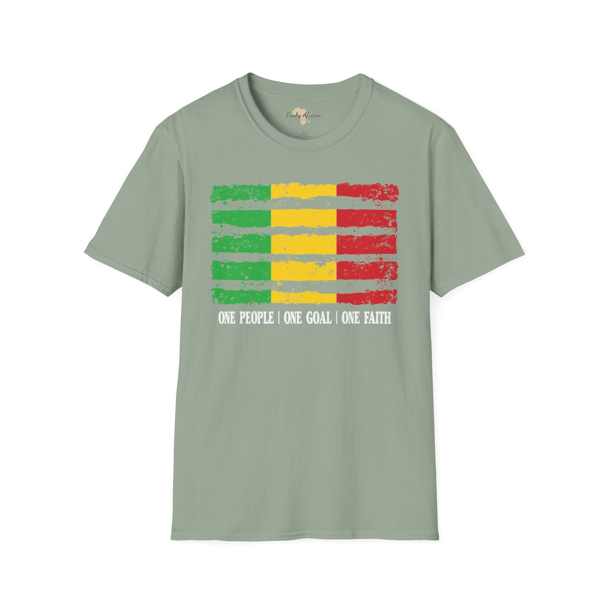 Malian strip unisex softstyle tee Funky African