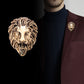 Vintage African Lion Brooch Men's Domineering King Of Grassland