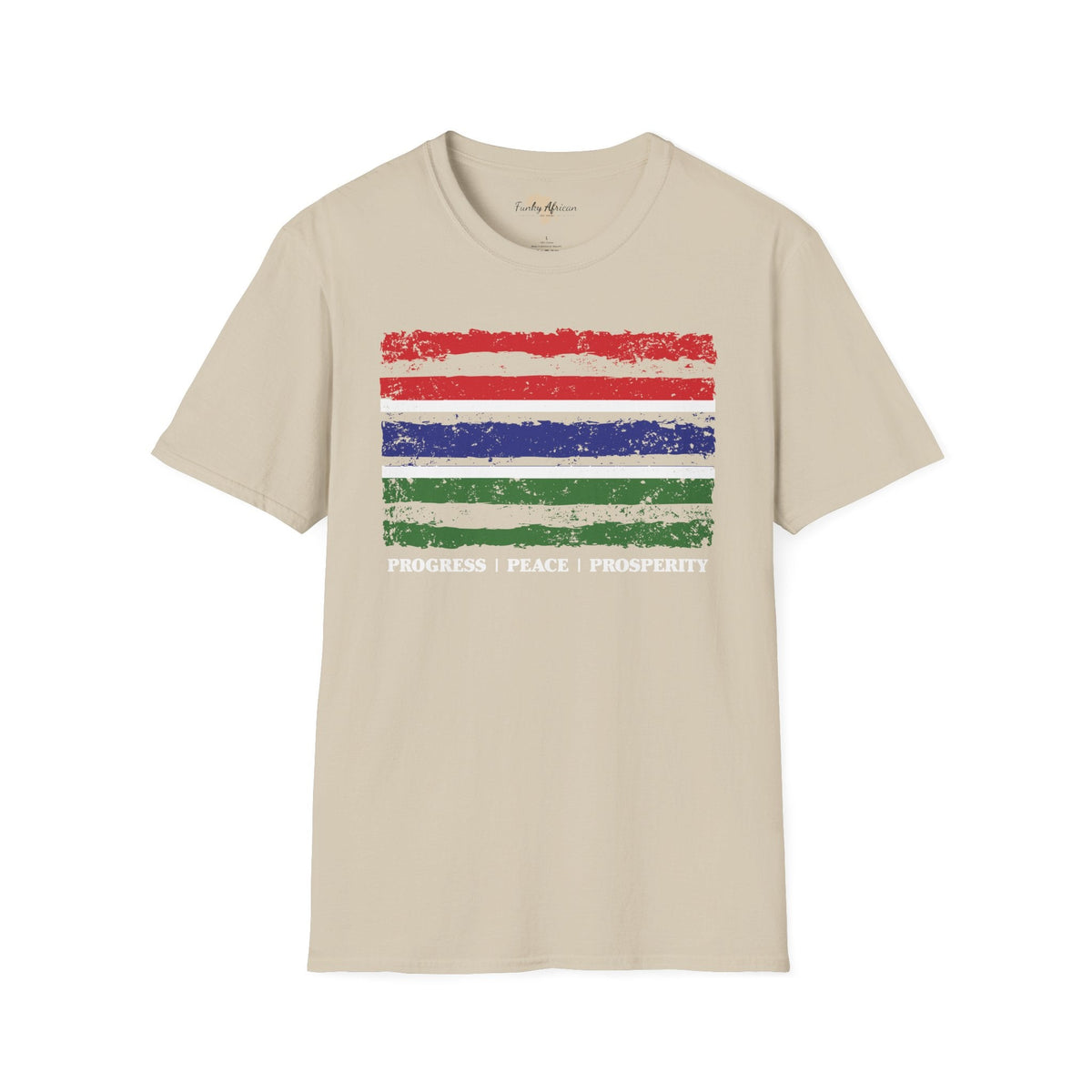 Gambia strip unisex softstyle tee Funky African