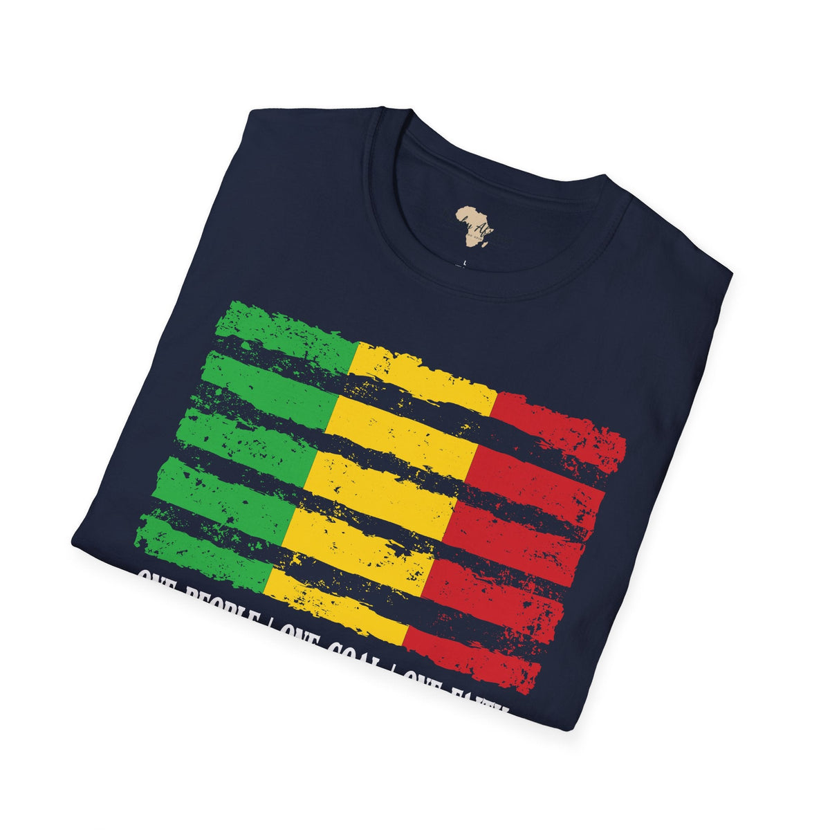 Malian strip unisex softstyle tee Funky African