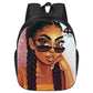 African girl school backpack