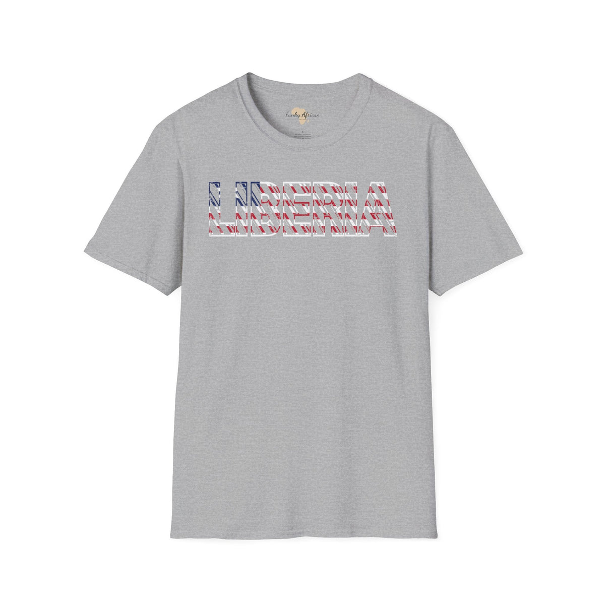 Liberia text unisex softstyle tee Funky African