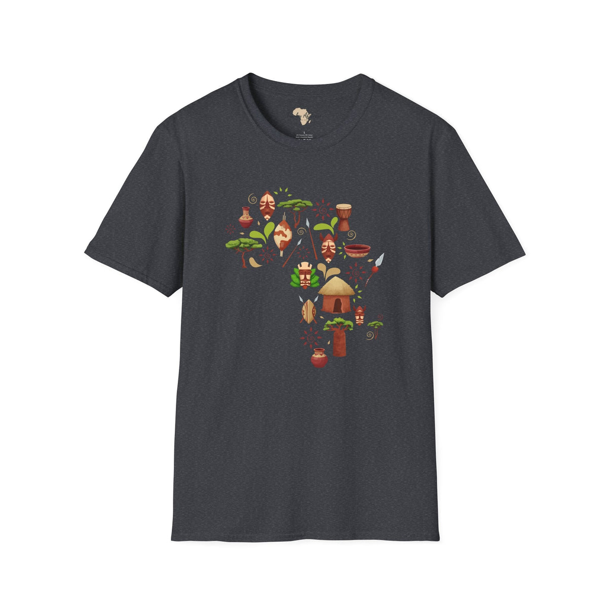 African map unisex softstyle tee Funky African
