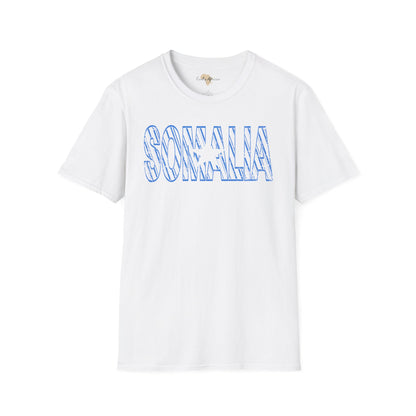 Somalia text unisex softstyle tee