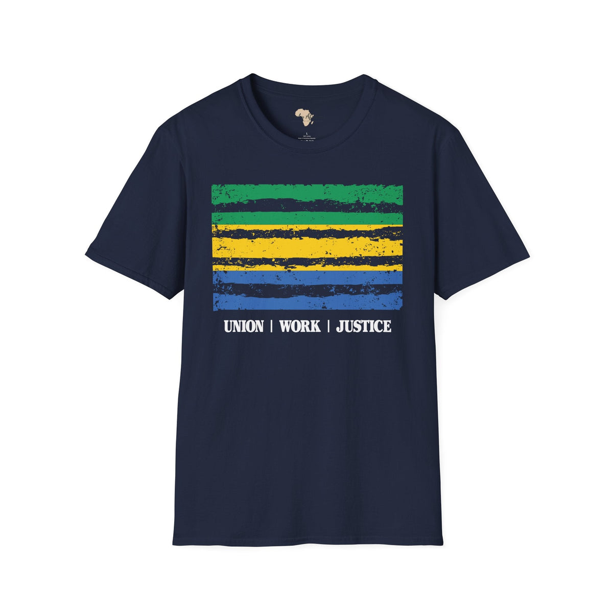 Gabon strip unisex softstyle tee Funky African