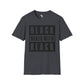 Black mixed with black unisex softstyle tee