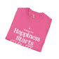 Happiness starts from within unisex softstyle tee