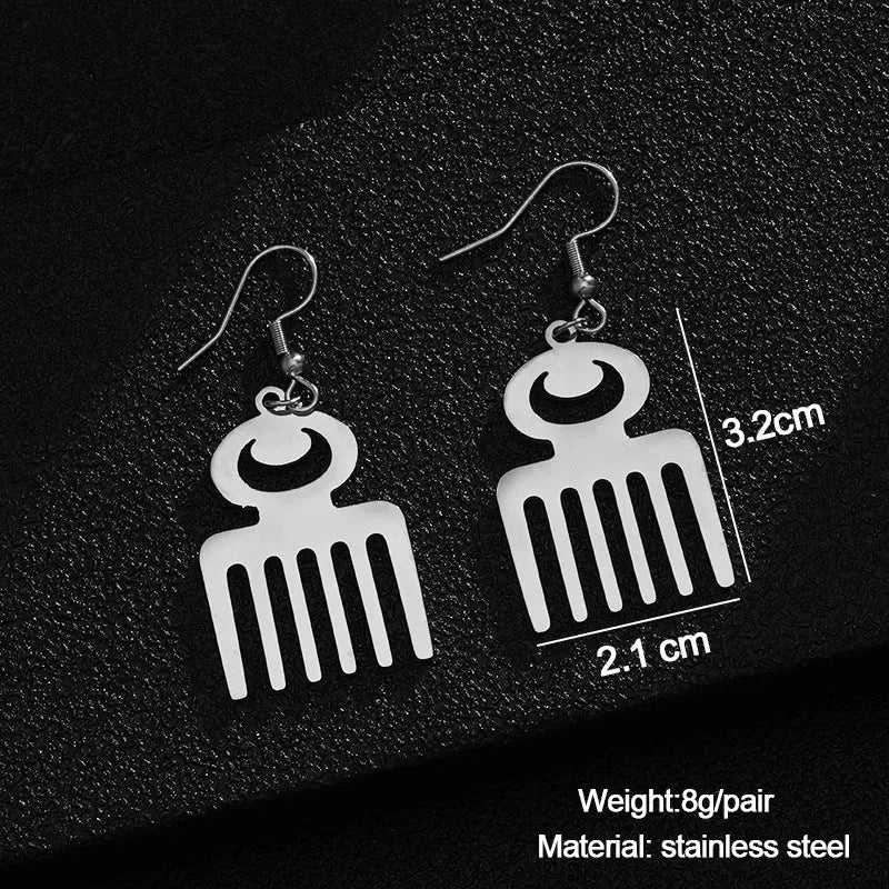 Adinkra Fashion Hollowed-out ear rings Funky African