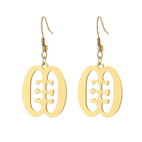 Adinkra Fashion Hollowed-out ear rings Funky African