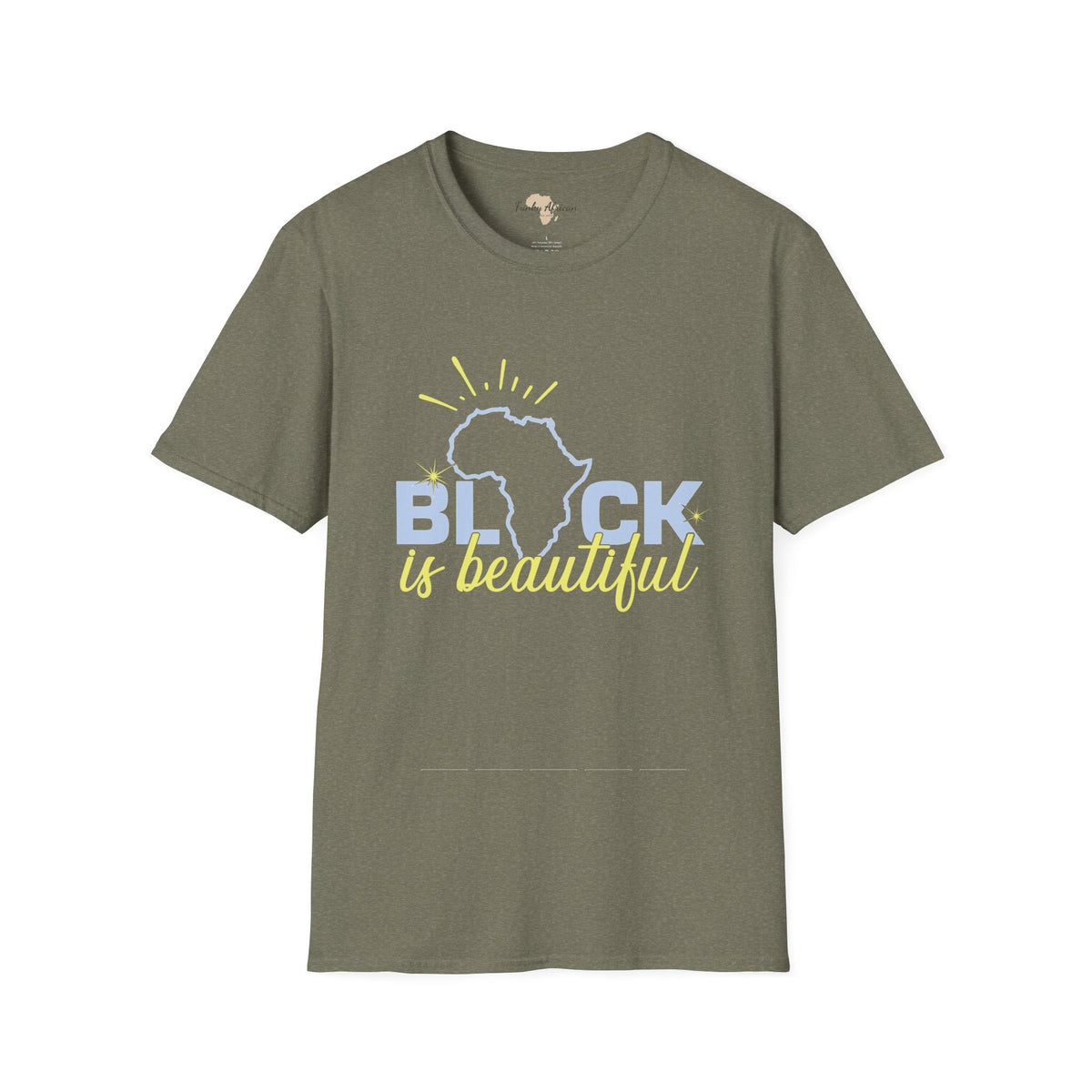 Black is beautiful unisex softstyle tee Funky African