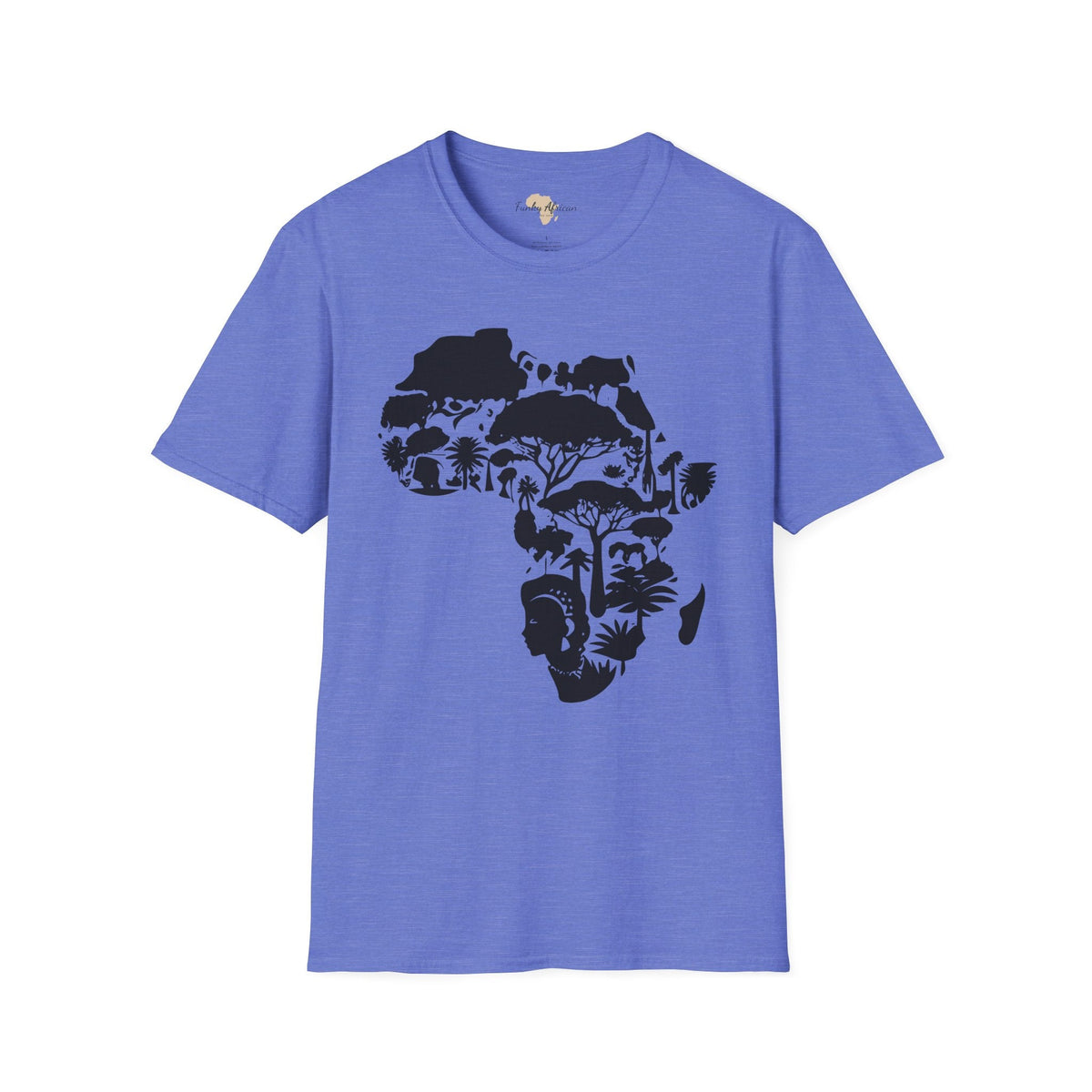 African map unisex softstyle tee Funky African