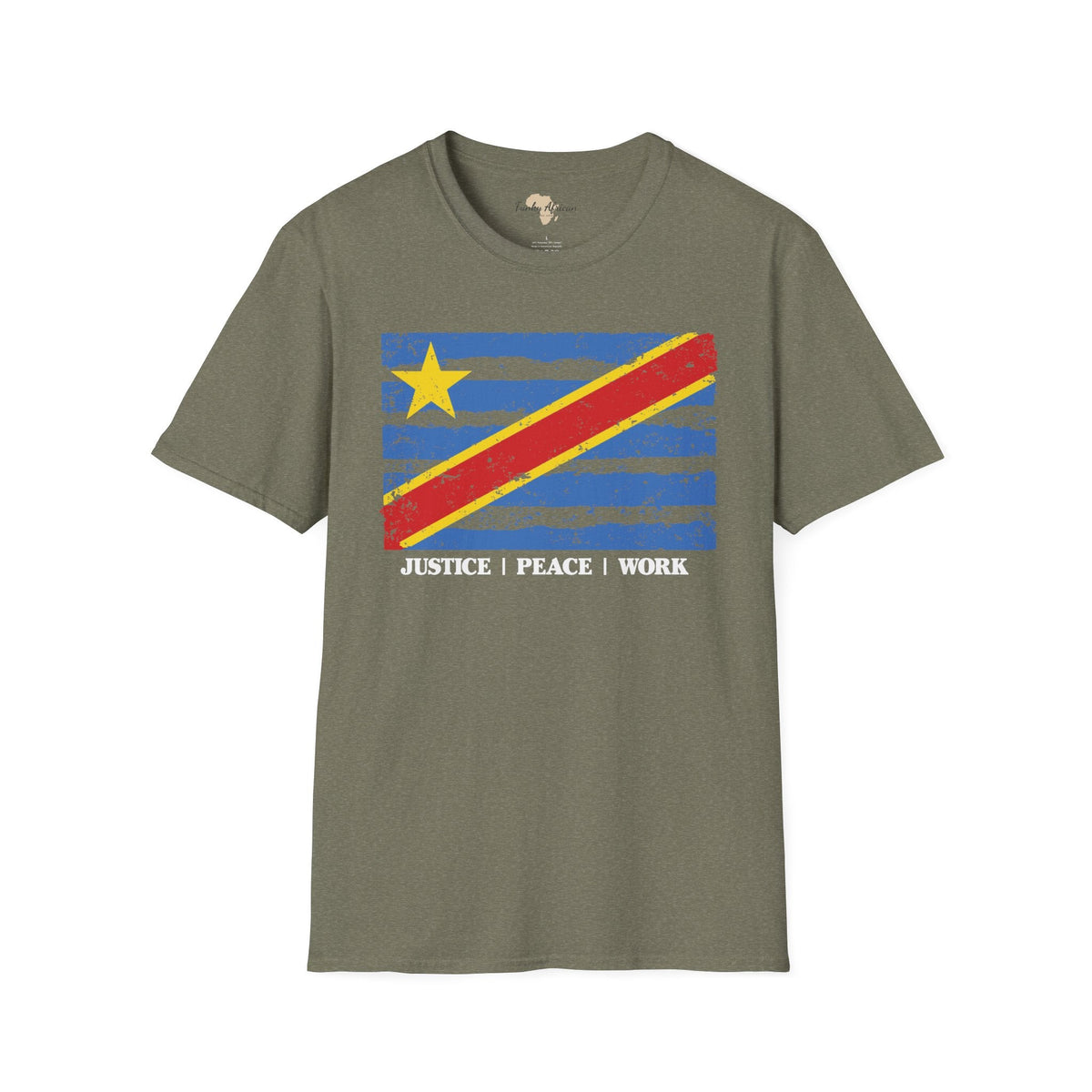 DR Congo strip unisex softstyle tee Funky African