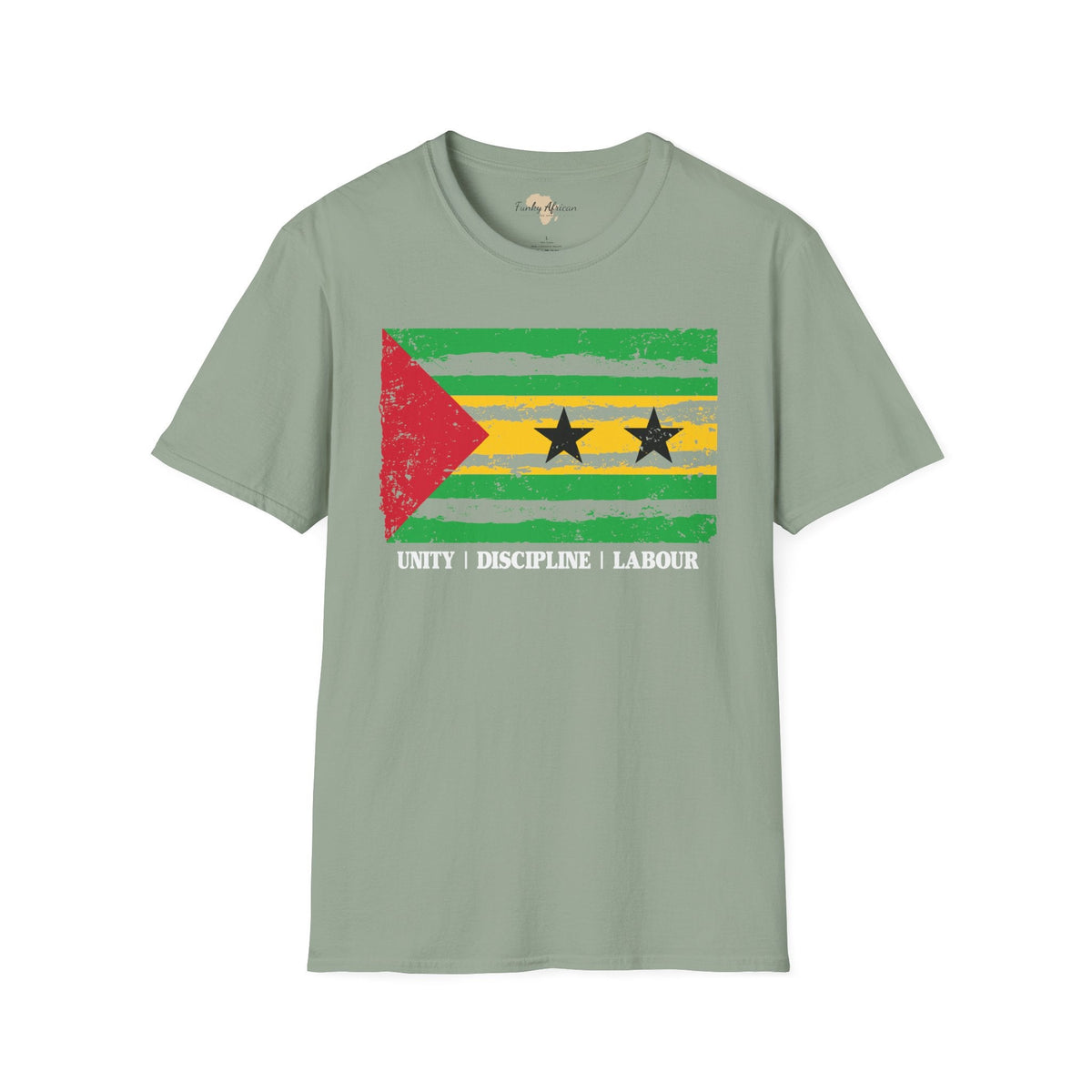 São Tomé and Príncipe strip unisex softstyle tee Funky African