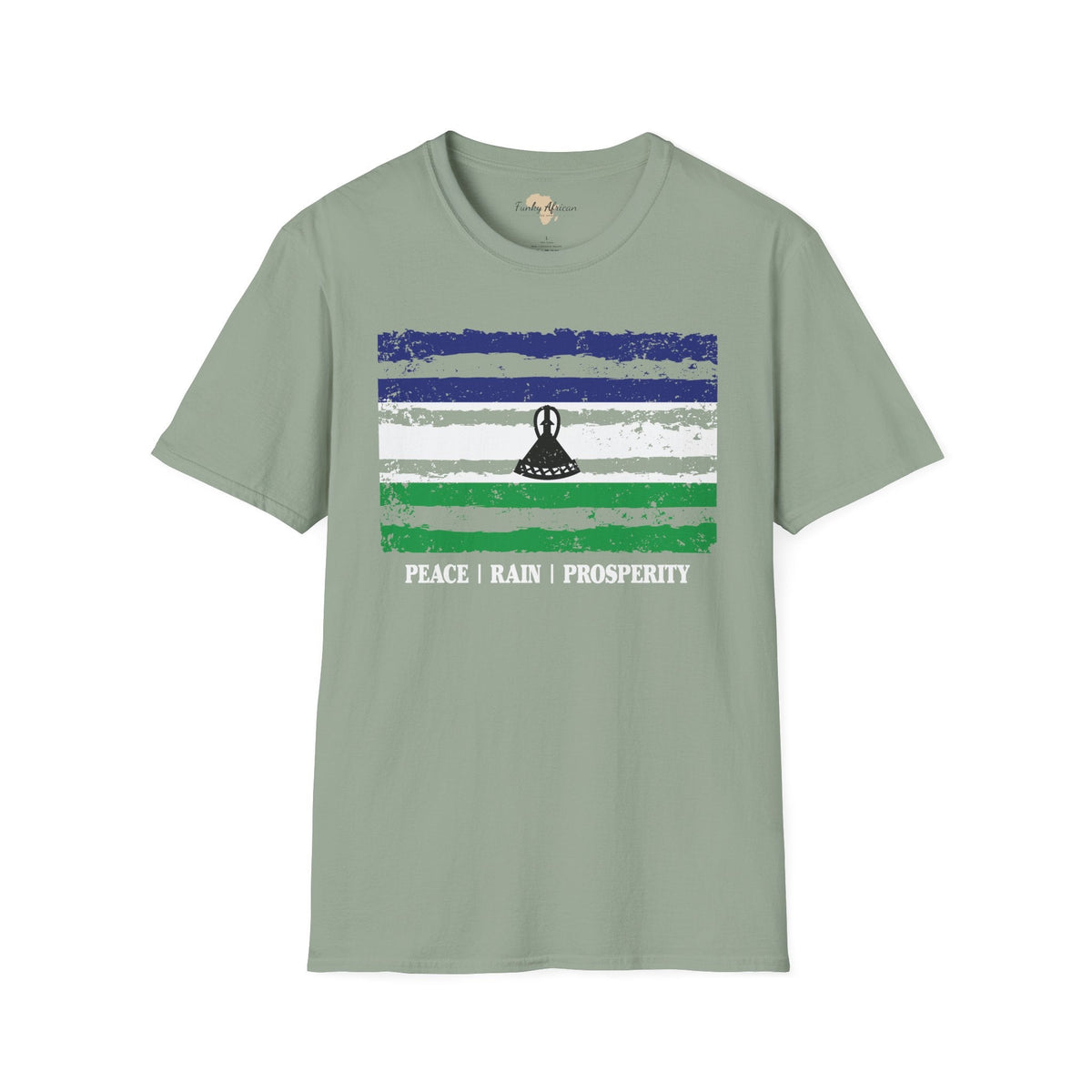 Lesotho strip unisex softstyle tee Funky African