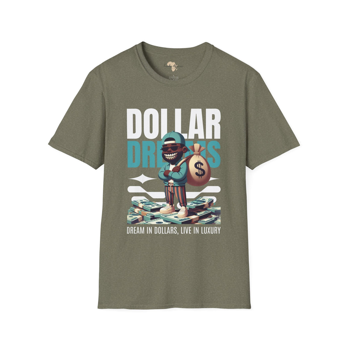 Dream in dollars unisex softstyle tee Funky African
