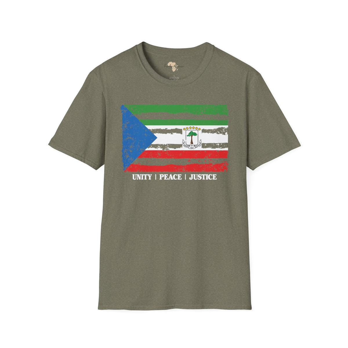 Equatorial Guinea strip unisex softstyle tee Funky African