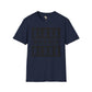 Black mixed with black unisex softstyle tee