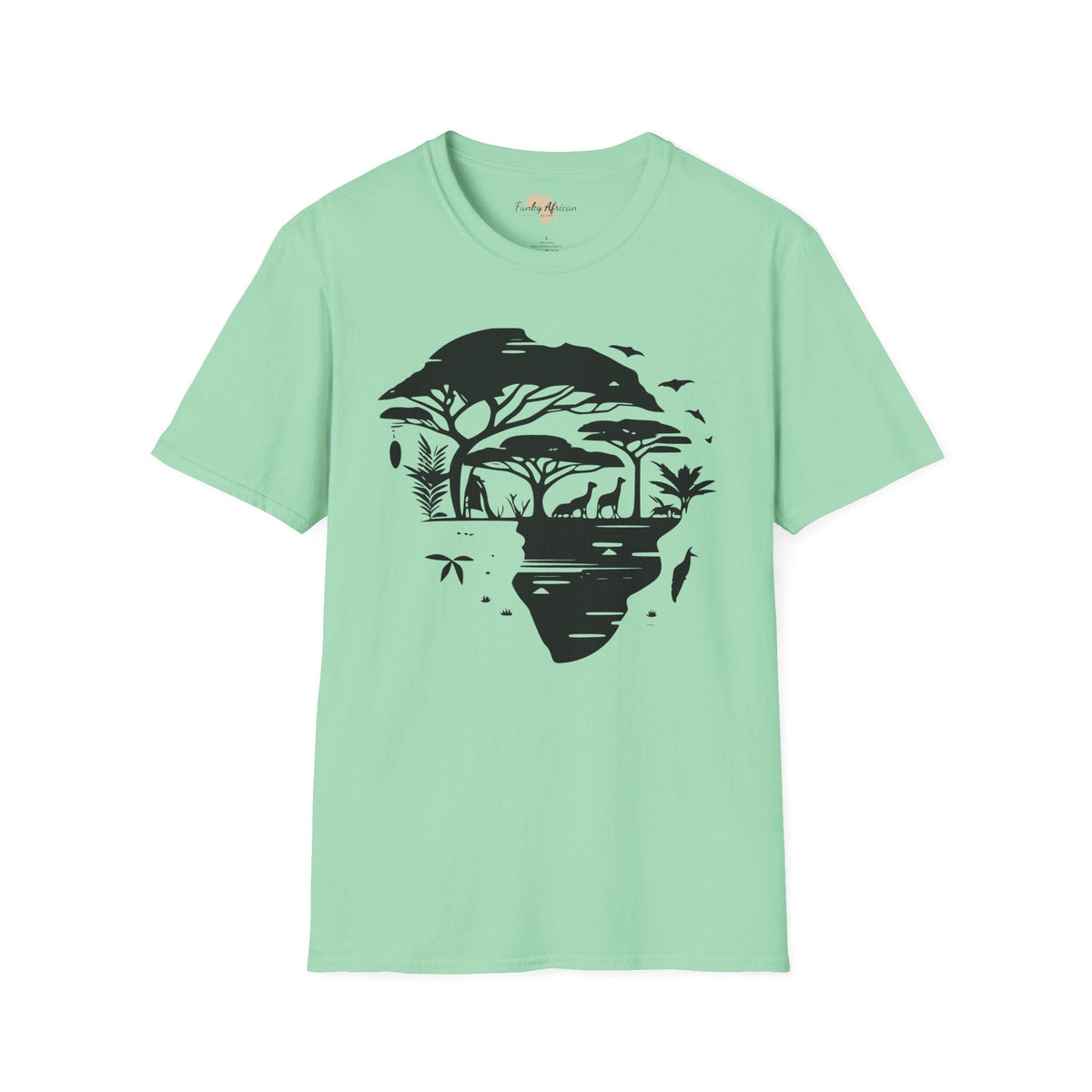 African map graffiti unisex softstyle tee Funky African