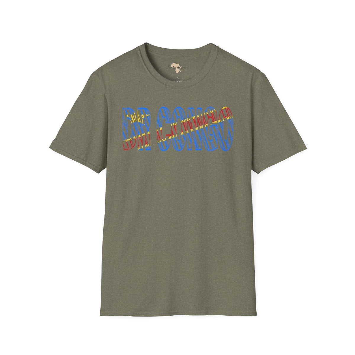 DR Congo text unisex softstyle tee Funky African