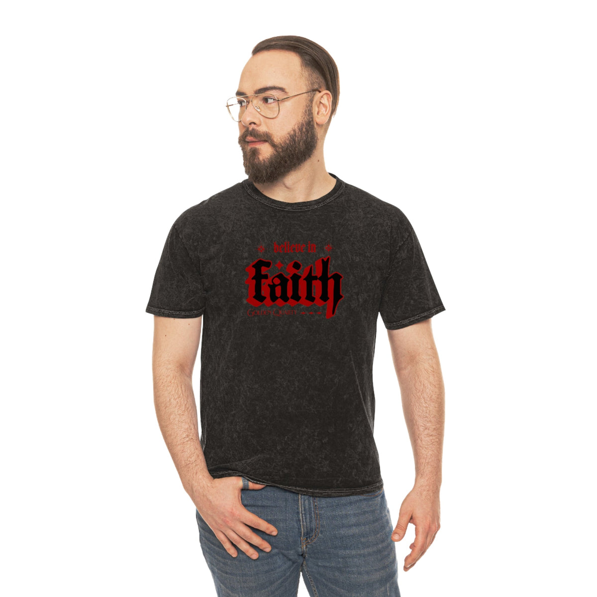 Faith unisex wash tee Funky African