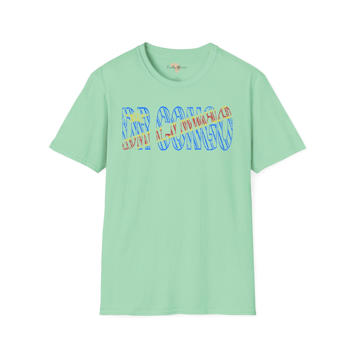 DR Congo text unisex softstyle tee Funky African
