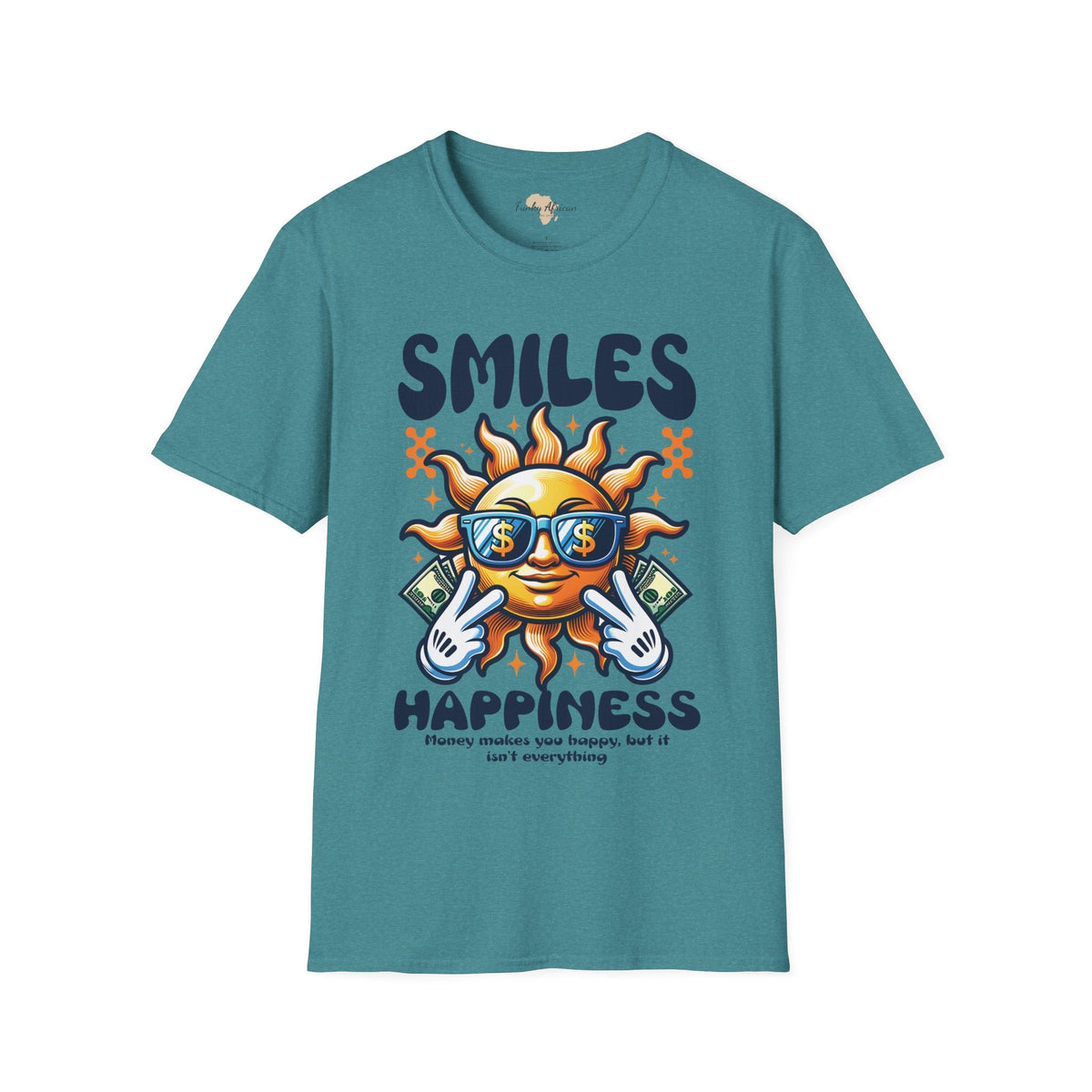 Smiles and happiness unisex softstyle tee Funky African