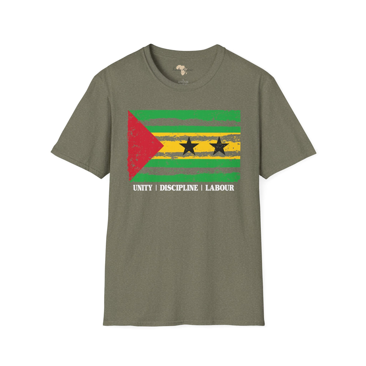 São Tomé and Príncipe strip unisex softstyle tee Funky African