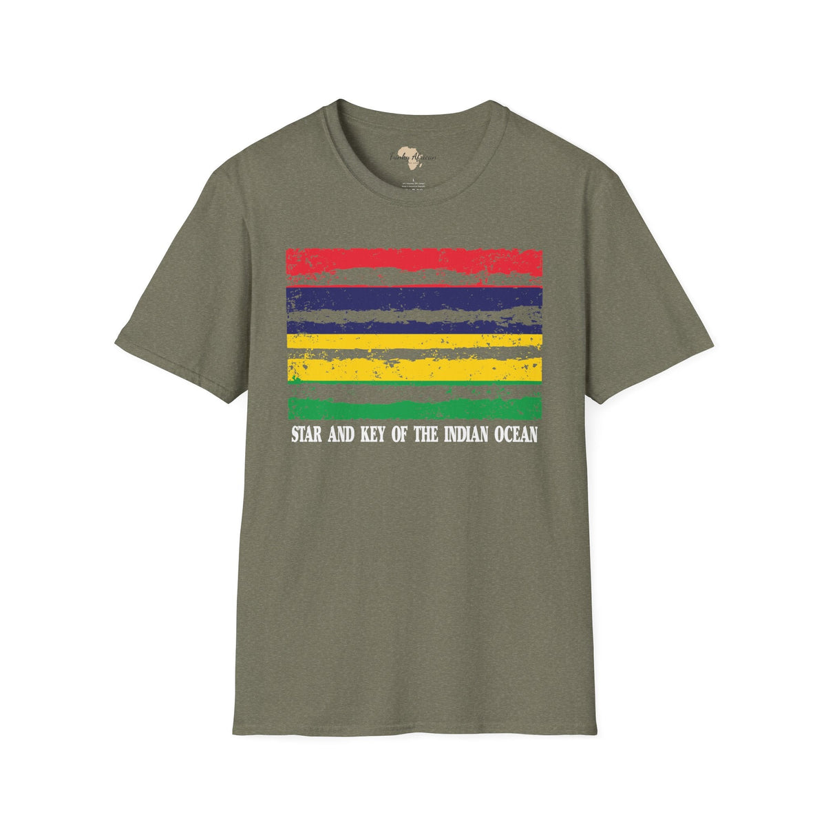 Mauritius strip unisex softstyle tee Funky African