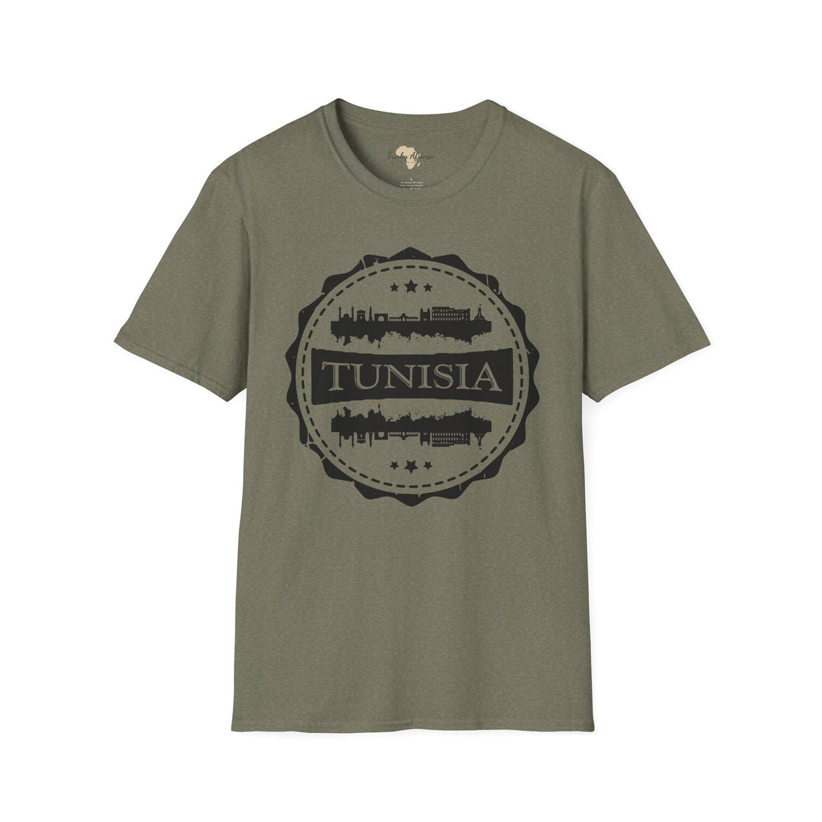 Tunisia Stamp unisex tee Printify